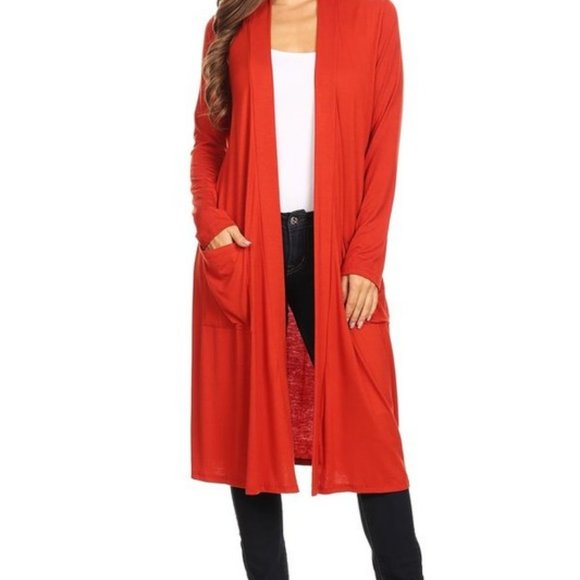 Solid Colors Duster Cardigan - Picture 10 of 16